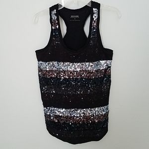 Express Women Sequin Front Racerback Tank